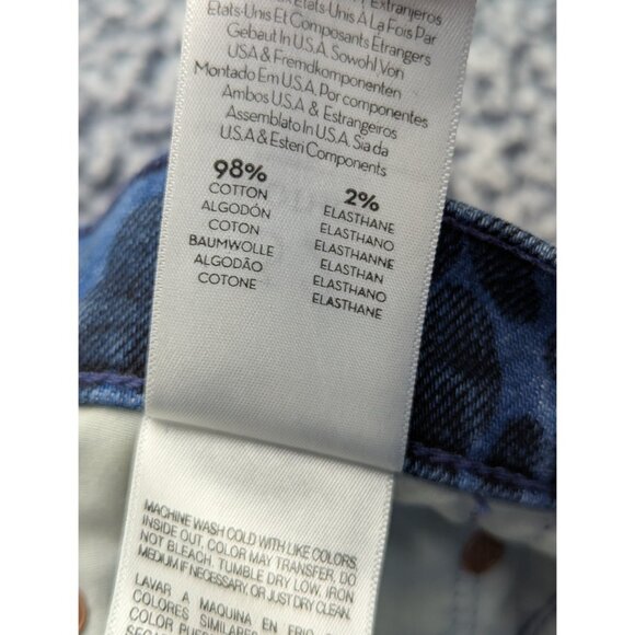 Mother Superior The Tomcat Ankle Sinister Blue Jeans Womens 32 Leopard Crop - Picture 16 of 16